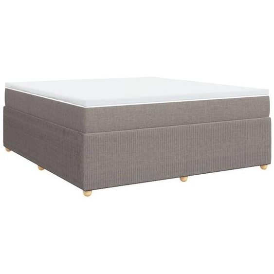 Sommier à lattes de lit avec matelas Taupe 180x200 cm Tissu