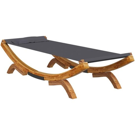 Lit de repos extérieur 100x188,5x44 cm Bois courbé Anthracite