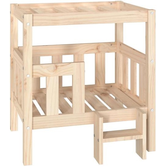 SYFAX™ Lit pour chien 65,5x50,5x70 cm Bois de pin solide