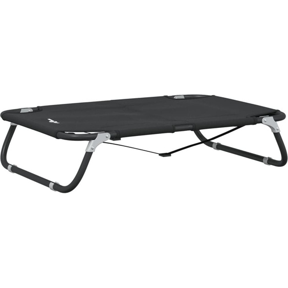 Lit pour chien pliable anthracite tissu Oxford et acier