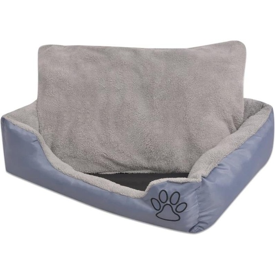 Lit pour chiens avec coussin rembourré Taille S Gris