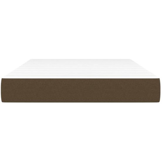 Matelas de lit à ressorts ensachés fermeté moyenne Marron foncé 120x200x20 cm