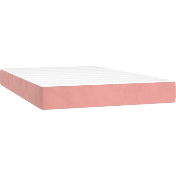 Matelas de lit à ressorts ensachés fermeté moyenne Rose 120x200x20 cm Velours