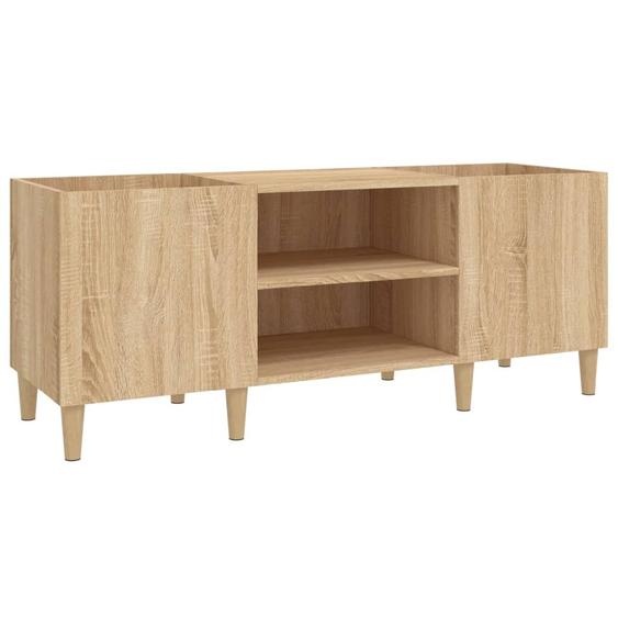Meuble à disques Chêne Sonoma 121x38x48 cm Bois dingénierie