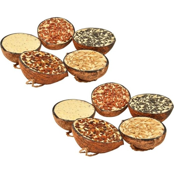 Moitiés de noix de coco de nourriture doiseaux 10 pcs 290 g