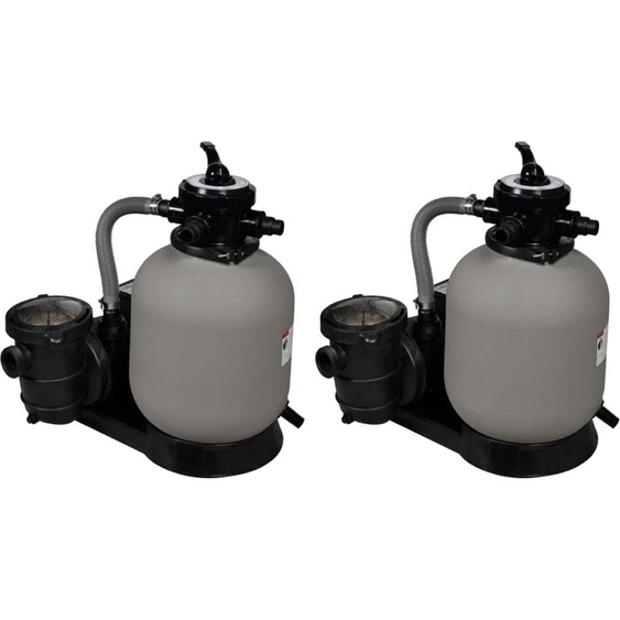 Pompes à filtre à sable 2 pcs 600 W 17000 l/h
