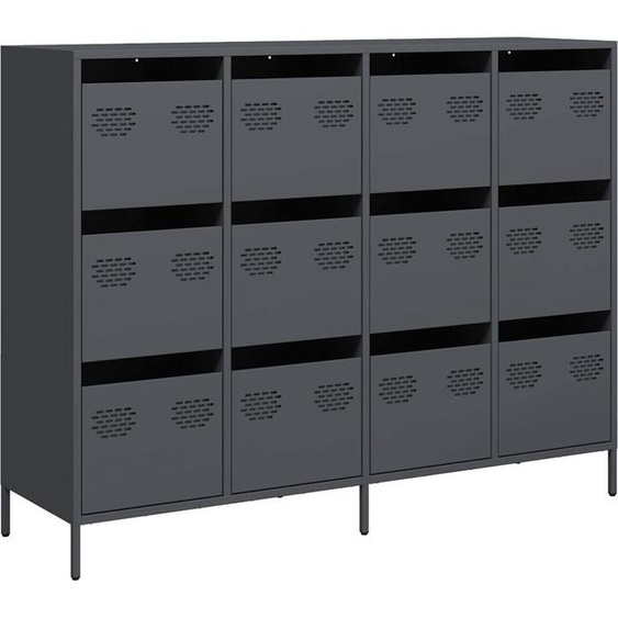 SYFAX™ Buffet anthracite 135x39x103,5 cm acier laminé à froid