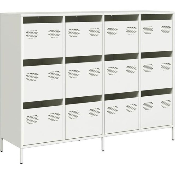 SYFAX™ Buffet blanc 135x39x103,5 cm acier laminé à froid