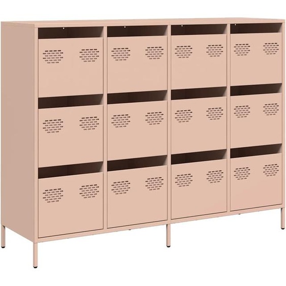 SYFAX™ Buffet rose 135x39x103,5 cm acier laminé à froid