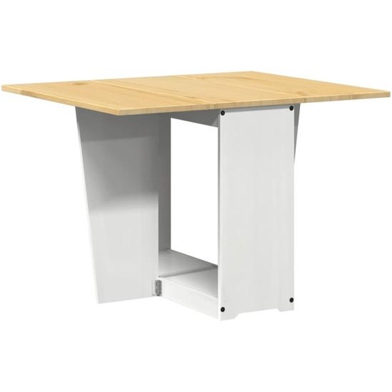 SYFAX™ Table à manger papillon pliable Corona blanc bois de pin massif