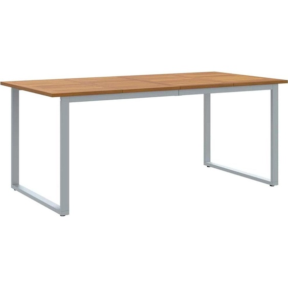 Table de Jardin Gris 180 x 90 x 75 cm Bois dAcacia Massif
