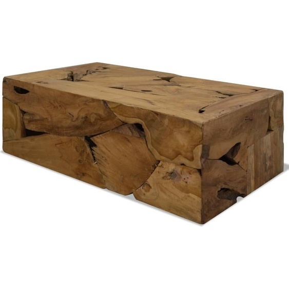 Table basse 90x50x30 cm Teck véritable Marron