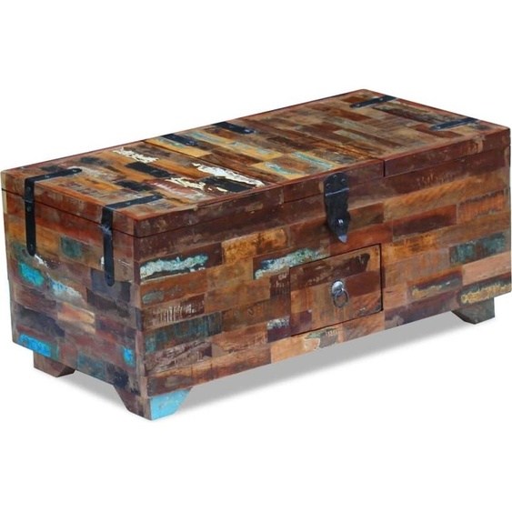 Coffre table basse Bois de récupération massif 80x40x35 cm