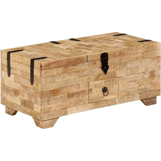 Table basse Bois de manguier massif 80x40x35 cm