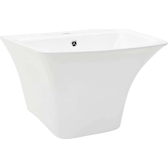 Lavabo blanc 53 x 44 x 37 cm, céramique émaillée