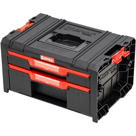 System pro Drawer 2 Toolbox 2.0 Basic empilable 450 x 310 x 244 mm 4,5 l 9,5 l IP54 avec deux tiroirs 5 séparateurs - Qbrick