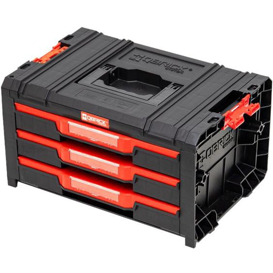System pro Drawer 3 Toolbox 2.0 Expert empilable 450 x 310 x 244 mm 3x 4,5 l IP54 avec trois tiroirs 21 inlays - Qbrick