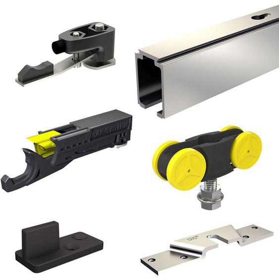 Système coulissant slidup 1000 pour une porte de séparation - rail 1,95 m en aluminium - 80 kg