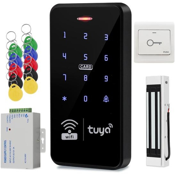 Système de contrôle daccès WLAN avec clavier RFID, 10 porte-clés, capacité de 180 kg