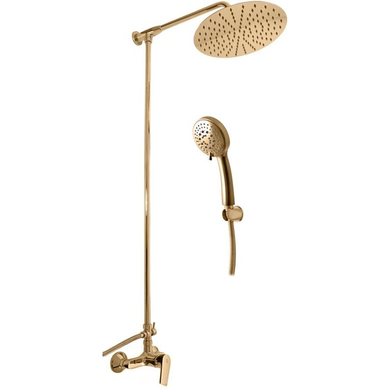 Colonne de douche COLORADO avec pommeau en laiton doré H. 116 cm