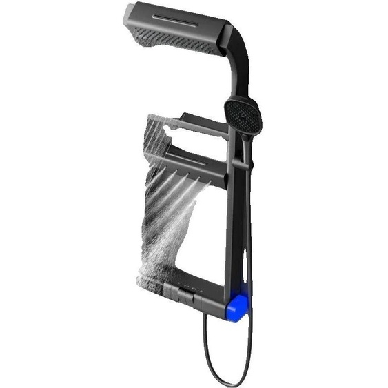Système de douche,thermostatique, design multifonctionnel, gris