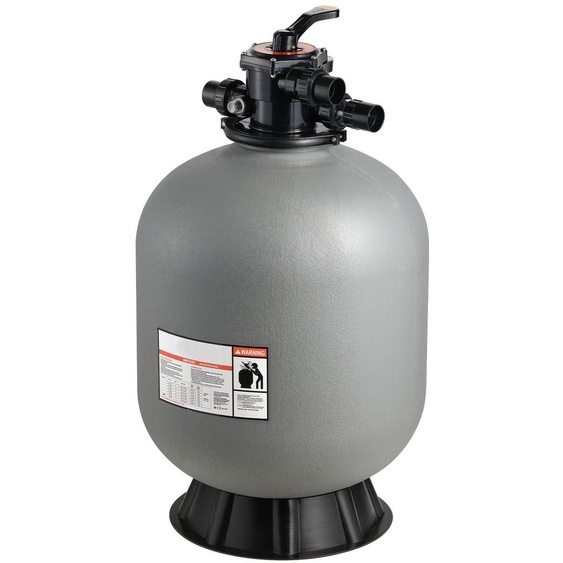 Filtre à sable, cuve de filtration de 600 mm, 246 L/min. Système de filtration à sable, comprenant un réservoir de filtration équipé dune vanne multiports à 7 voies, avec fonctions de contre-lavage, de rinçage, de recirculation, de vidange, de mode