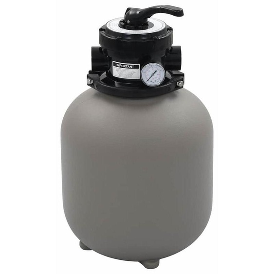 Système de filtration pour piscine, construction en HDPE, vanne multiports à 4 voies, couleur vert armée