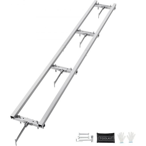 système de guidage de 274 cm pour scierie portative - Broyeur à chaîne - Scierie à chaîne - Matériaux en aluminium et en fer - Compatible avec différentes scies à chaîne et broyeurs à chaîne