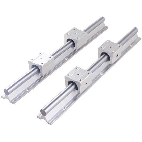 Système de guidage linéaire, 25 mm de diamètre, construction en alliage daluminium , 600 mm