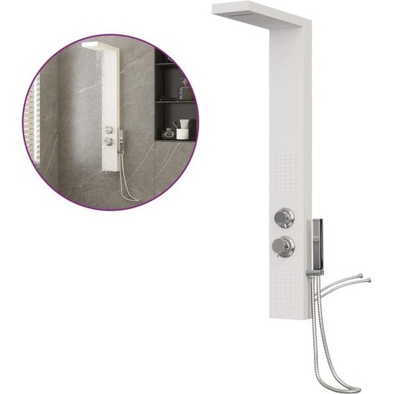 Système de panneaux de douche Aluminium Blanc