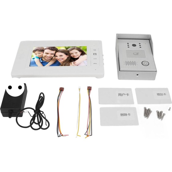 Système dinterphone vidéo filaire, écran TFT multicolore 7 pouces, vision nocturne infrarouge pour villa