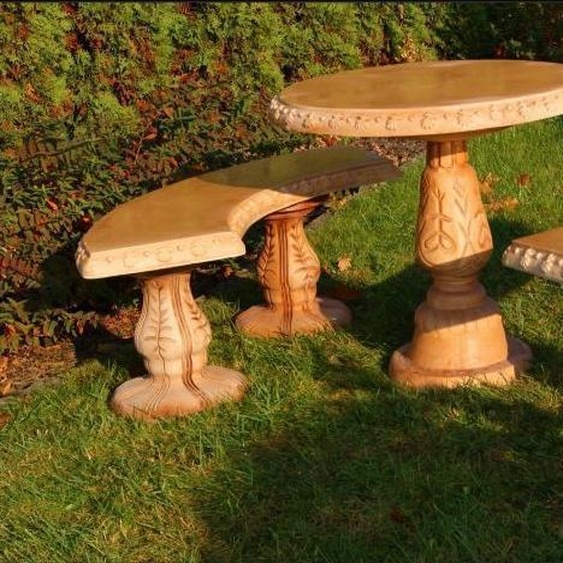 Table 87 cm ronde Jardin Picnic Paysage Décoration Tables Décoration Café OKRAGLY