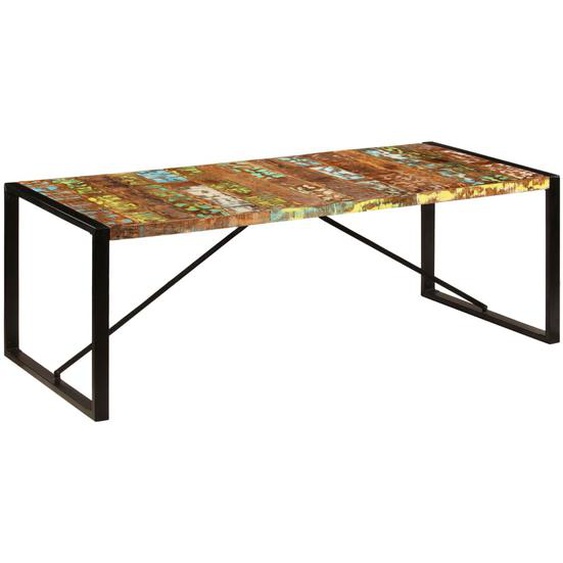 Table à dîner 220x100x75 cm Bois de récupération solide