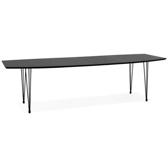 TABLE À DÎNER - DE RÉUNION EXTENSIBLE STRIK NOIRE - 170(270)X100 CM DIMENSIONS 3D : 170-270x100x73 cm