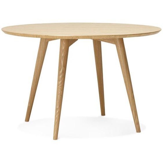 Table à dîner ronde SWEDY en bois style scandinave - Ø 120 cm