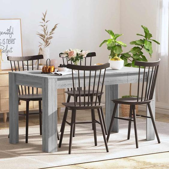 Table à dîner Sonoma gris 140x74,5x76 cm Bois dingénierie