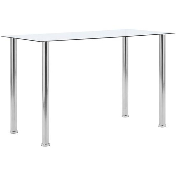 Table à manger Transparent 120x60x75 cm Verre trempé
