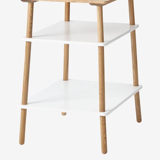 Table à langer LIGNE CONFETTI blanc/bois