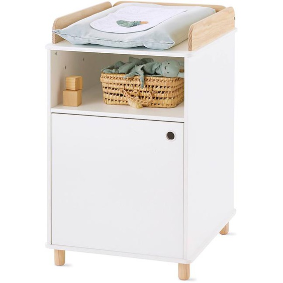 Table à langer LIGNE PTILOU blanc/bois