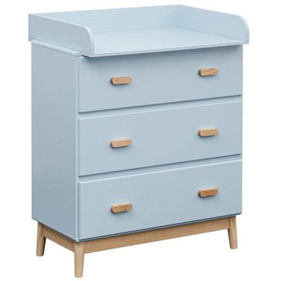 Table à langer Rebecca Mobili Deble 100x80x42 MDF Bois Bleu ciel Marron Scandinave