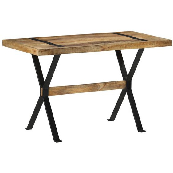 Table à manger 120x60x76 cm bois de manguier brut