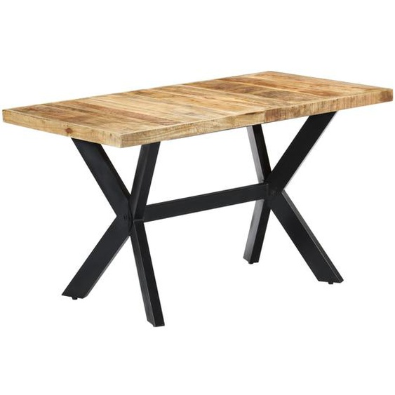 Table à manger 140x70x75 cm Bois de manguier massif brut