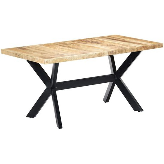 Table à manger 160x80x75 cm Bois de manguier massif brut