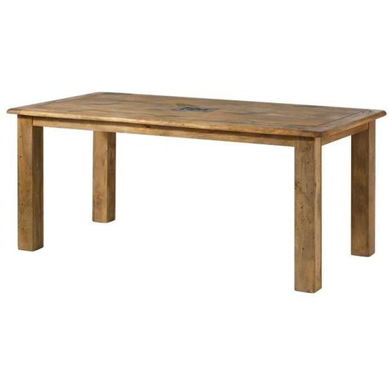 Table à manger 180x90 en bois de manguier laqué marron RAILWAY N° 3001