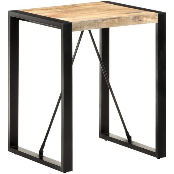 Table à manger 60x60x75 cm Bois de manguier massif brut