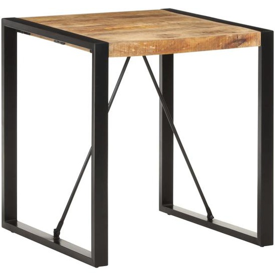 Table à manger 70x70x75 cm Bois de manguier massif brut