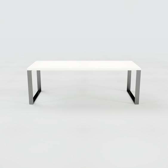 Table à manger - Blanc, design, pour salle à manger ou cuisine plateau de qualité - 220 x 75 x 90 cm, personnalisable