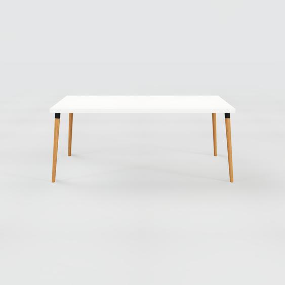 Table à manger - Blanc, design scandinave, pour salle à manger ou cuisine nordique - 180 x 75 x 90 cm, personnalisable