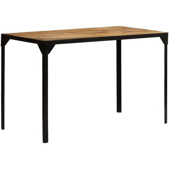 Table à manger Bois de manguier brut massif et Acier 120 cm