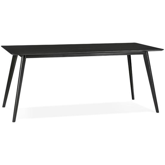 Table à manger / bureau design BARISTA en bois noir - 180x90 cm